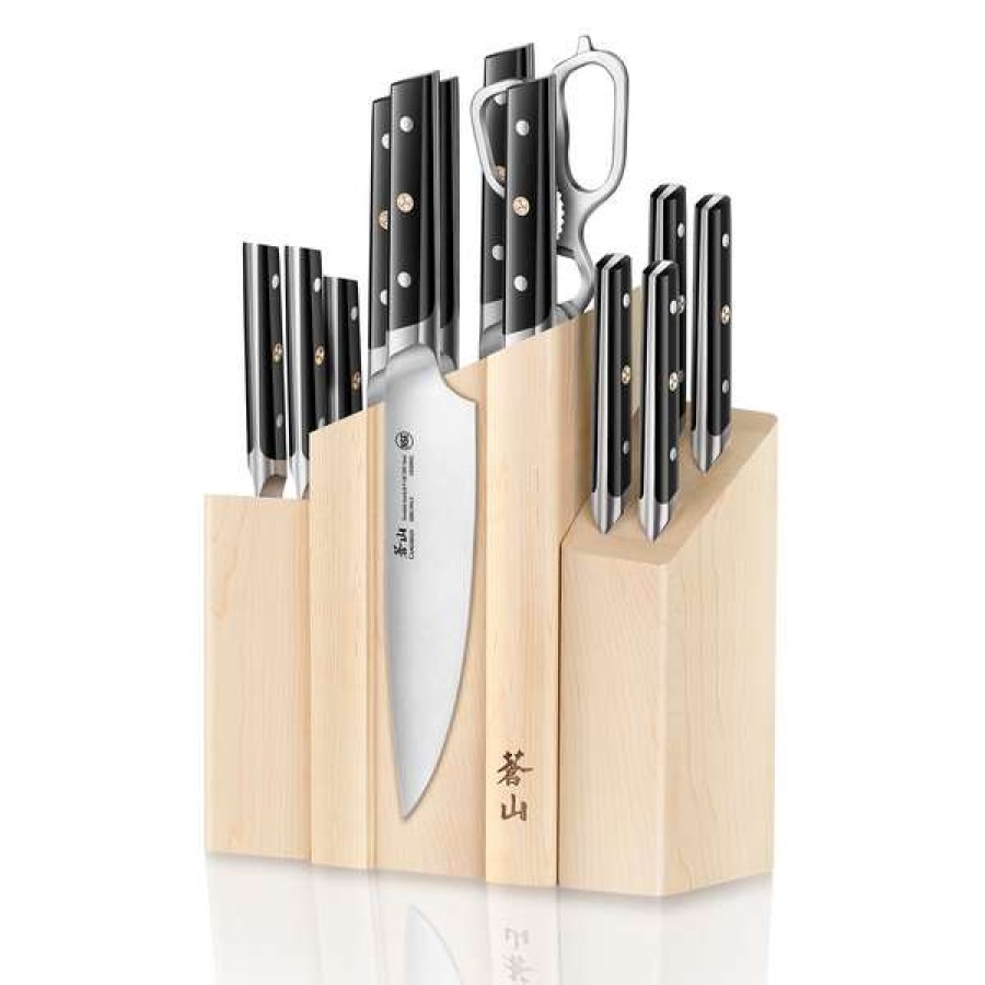 Less Expensive Cangshan Tc Series Swedish Sandvik Steel Forged Maple Knife Block, Set Of 14 | * Online