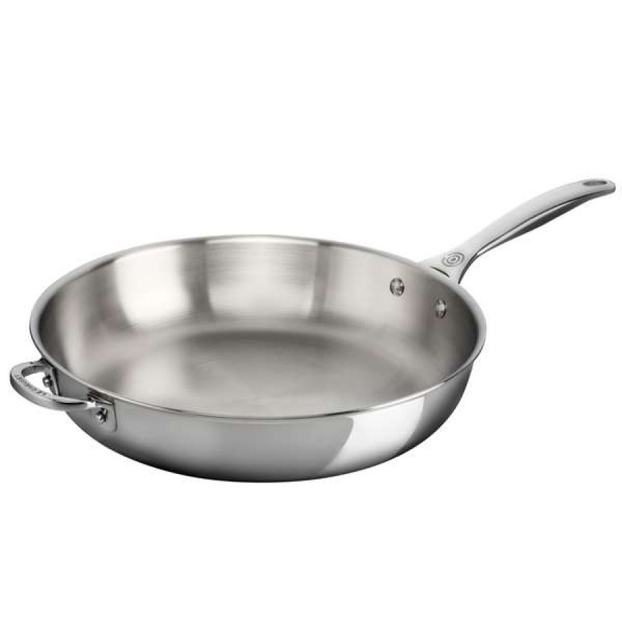 Exactly Discount Le Creuset Stainless Steel Deep Skillet, 12.5 | * Clearance