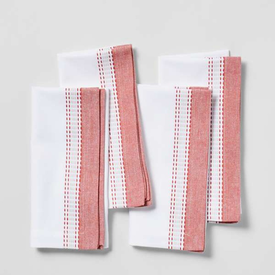 Latest Sur La Table Pick Stitch Napkins, Set Of 4 | * Hot