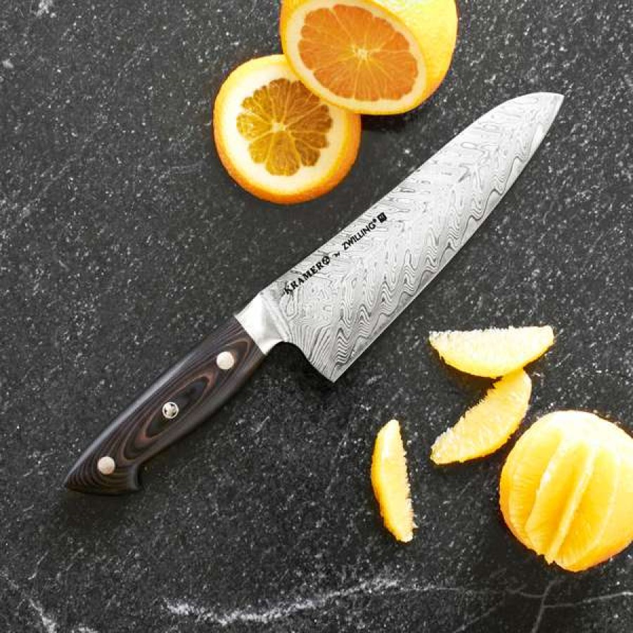 Closeout Sale Bob Kramer 7 Stainless Damascus Santoku Knife By Zwilling J.A. Henckels | * Online