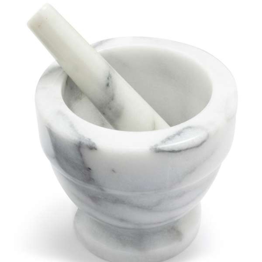 Exclusive Design Sur La Table White Marble Mortar & Pestle | * New