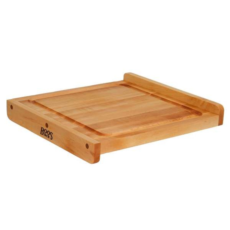 Good Quality John Boos & Co. Maple Edge-Grain Countertop Cutting Board With Juice Groove, 17 " X 17 " X 1 " | * New