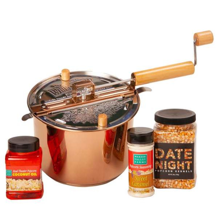 Classical Copper Plated Stainless Steel Whirley Pop Date Night Set | * Hot