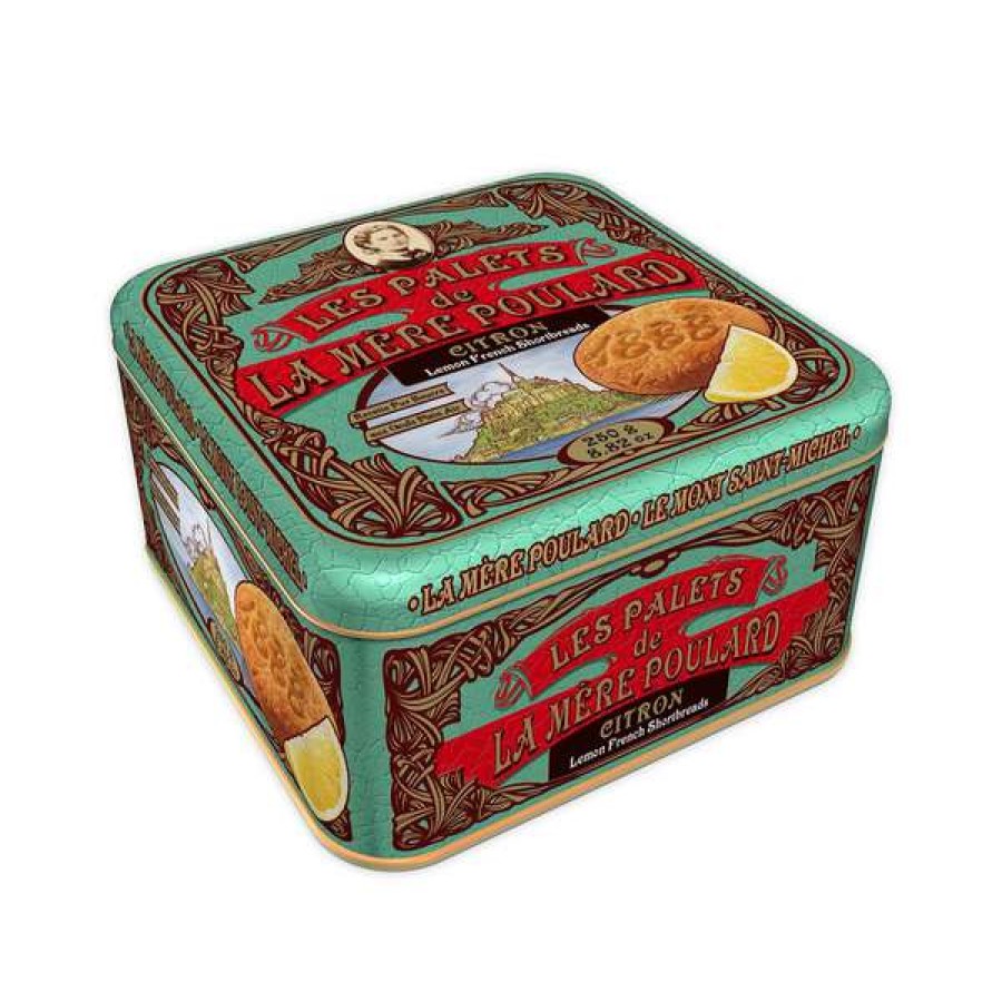 Excellent Quality La Mere Poulard Lemon Shortbread Cookie Tin | * Online