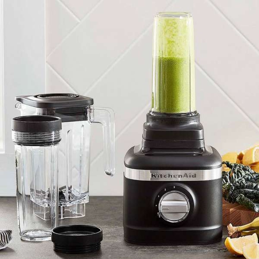 Limit Offer Kitchenaid K150 3 Speed Ice Crushing Blender With 2 Personal Blender Jars | * Hot