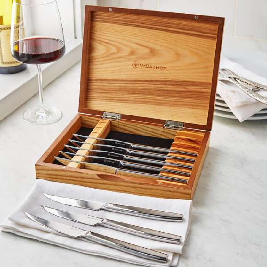 Best Choice Wusthof Stainless Steak Knife Set In Olivewood Chest | * Online