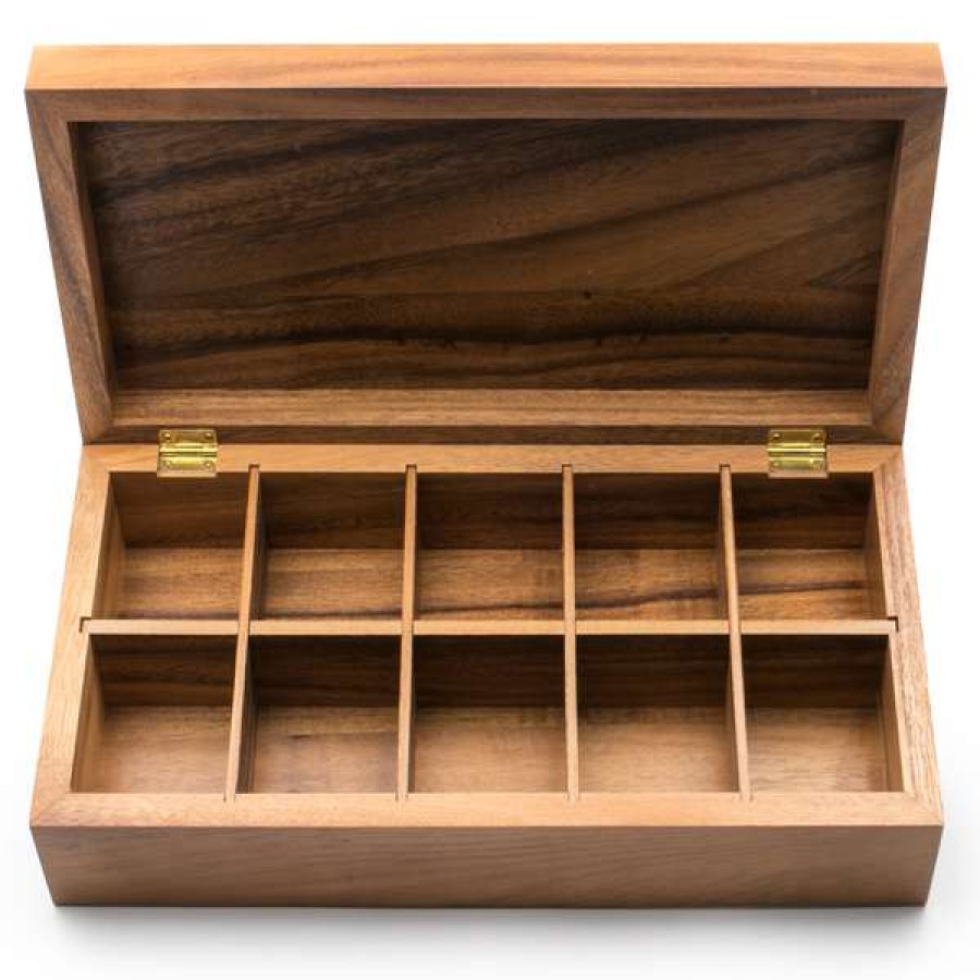 Lower Price Ironwood Acacia Rectangular Tea Box | * Clearance